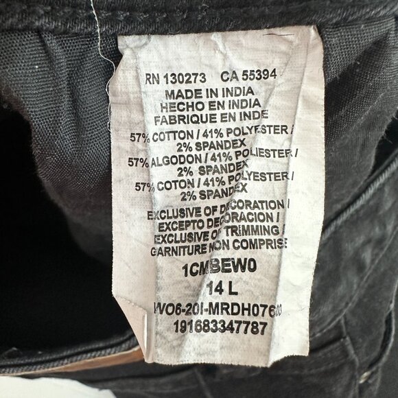 Lee Regular Fit Bootcut Mid Rise Women's size 14 Long Black Denim Jeans - Picture 4 of 5